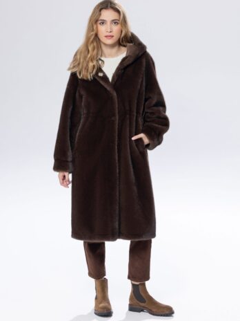 Casaco Pêlo Comprido Capuz