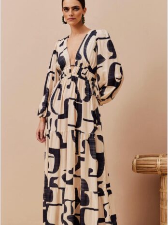 Vestido Longo Decote Profundo