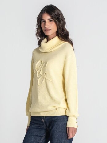 Camisola Gola Alta “RG” Bordado / Botões Punho