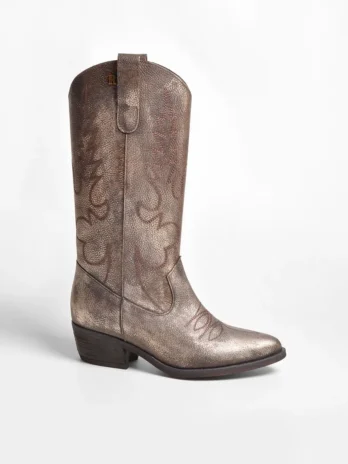 Texana Alta Metalizada Bordada