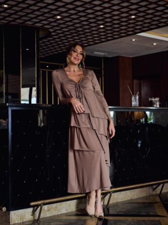 Vestido Folhos C/ Atilho