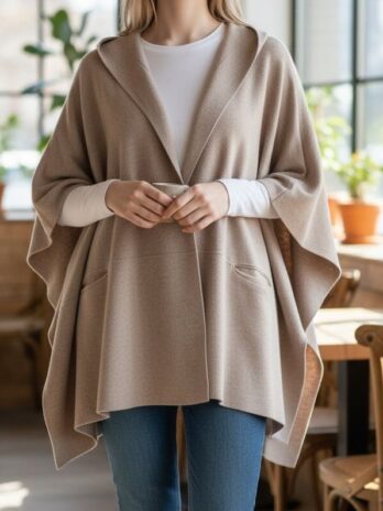 Poncho C/ Capuz / Bolsos