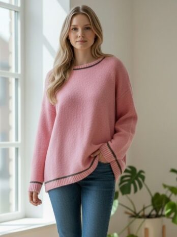 Camisola Risca Decote / Punho