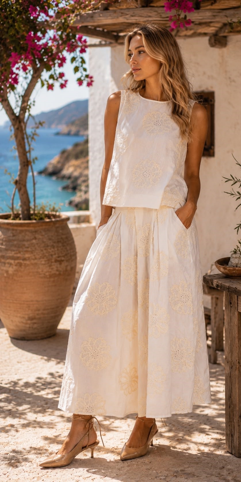 Saia Bordada Flores / Lantejoulas - Image 3
