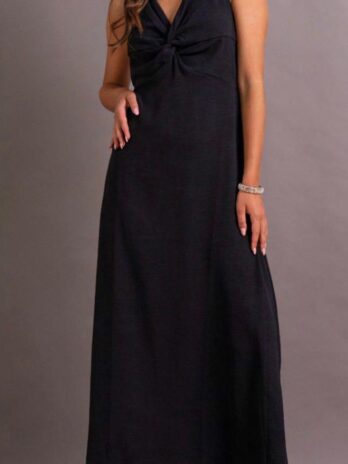 Vestido Comprido Decote Nó