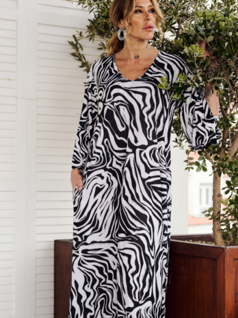 Vestido Licra Fria Manga Balão