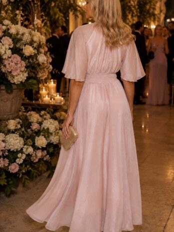 Vestido Liocel C/ Laçada / Pregadeira Flor
