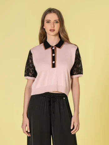 Camisola Polo C/ Mangas Renda