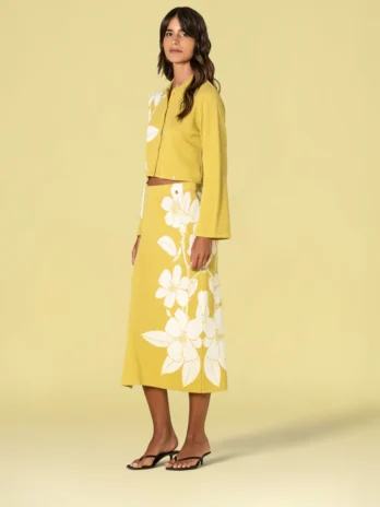 Saia C/ Jacquard Flores