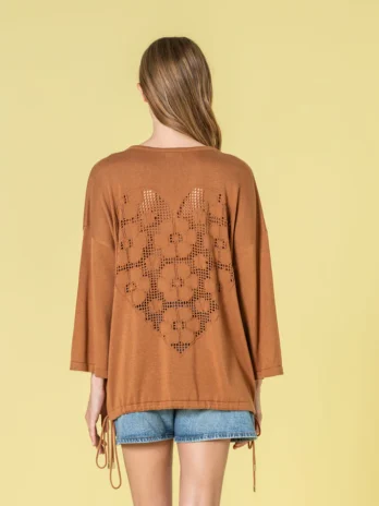 Camisola C/ Coração Pointelle Costas