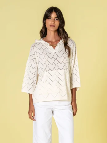 Camisola C/ Capuz Corações Perfurados