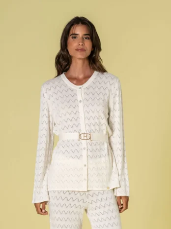 Casaco Perfurado C/ Cinto