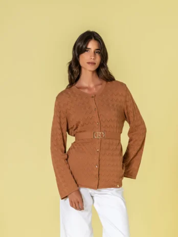 Casaco Perfurado C/ Cinto