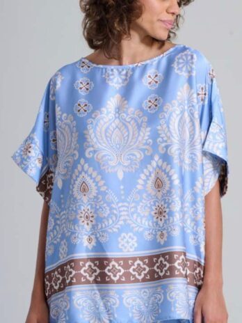 Blusa Cetim Estampada