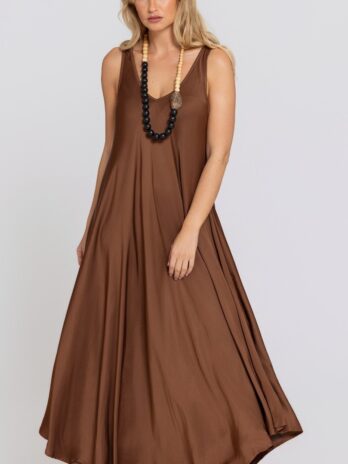 Vestido Alças Finas Cetim