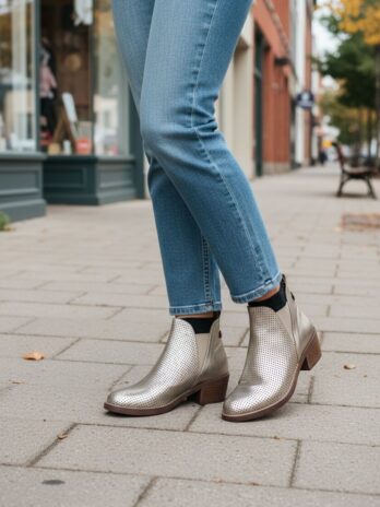 Botins Perfurados Pele