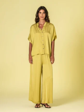 Blusa C/ Manga Curta Acetinada