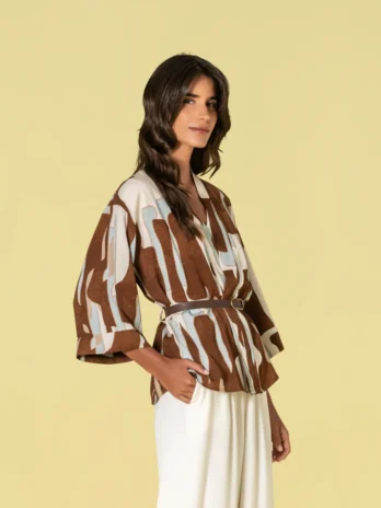 Kimono C/ Padrão Geométrico