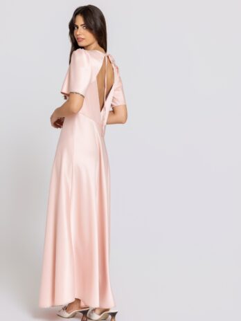 Vestido Cetim Costas Descobertas