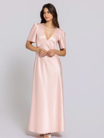 Vestido Cetim Costas Descobertas