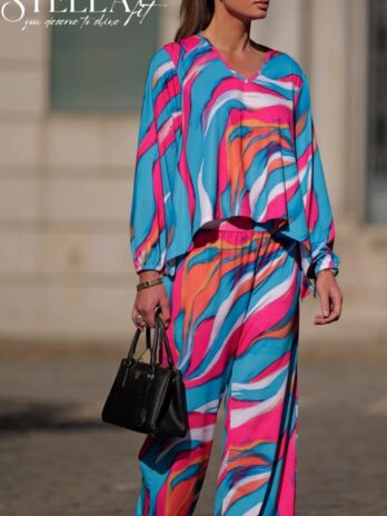 Túnica Decote V Elástico Punho