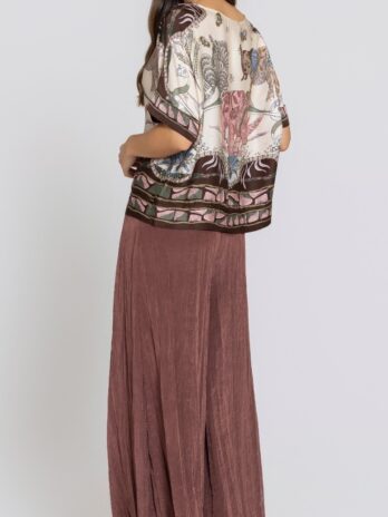 Blusa Cetim Animais Selva