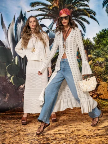 Casaco / Vestido Comprido Perfurado