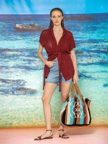 Casaco Perfurado C/ Cinto