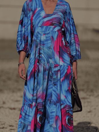 Vestido Licra Fria Manga Balão