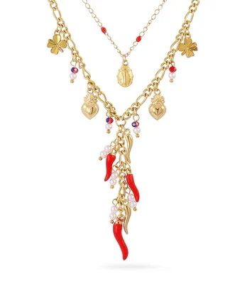 Colar Cornicello Clover