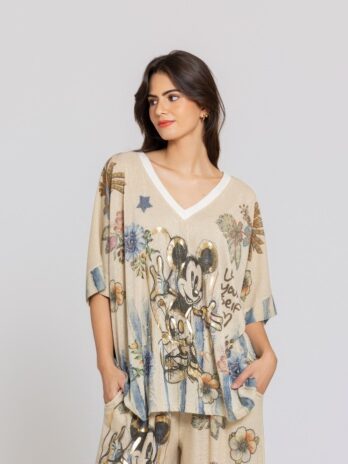 Túnica C/ Lurex Mickey Mouse