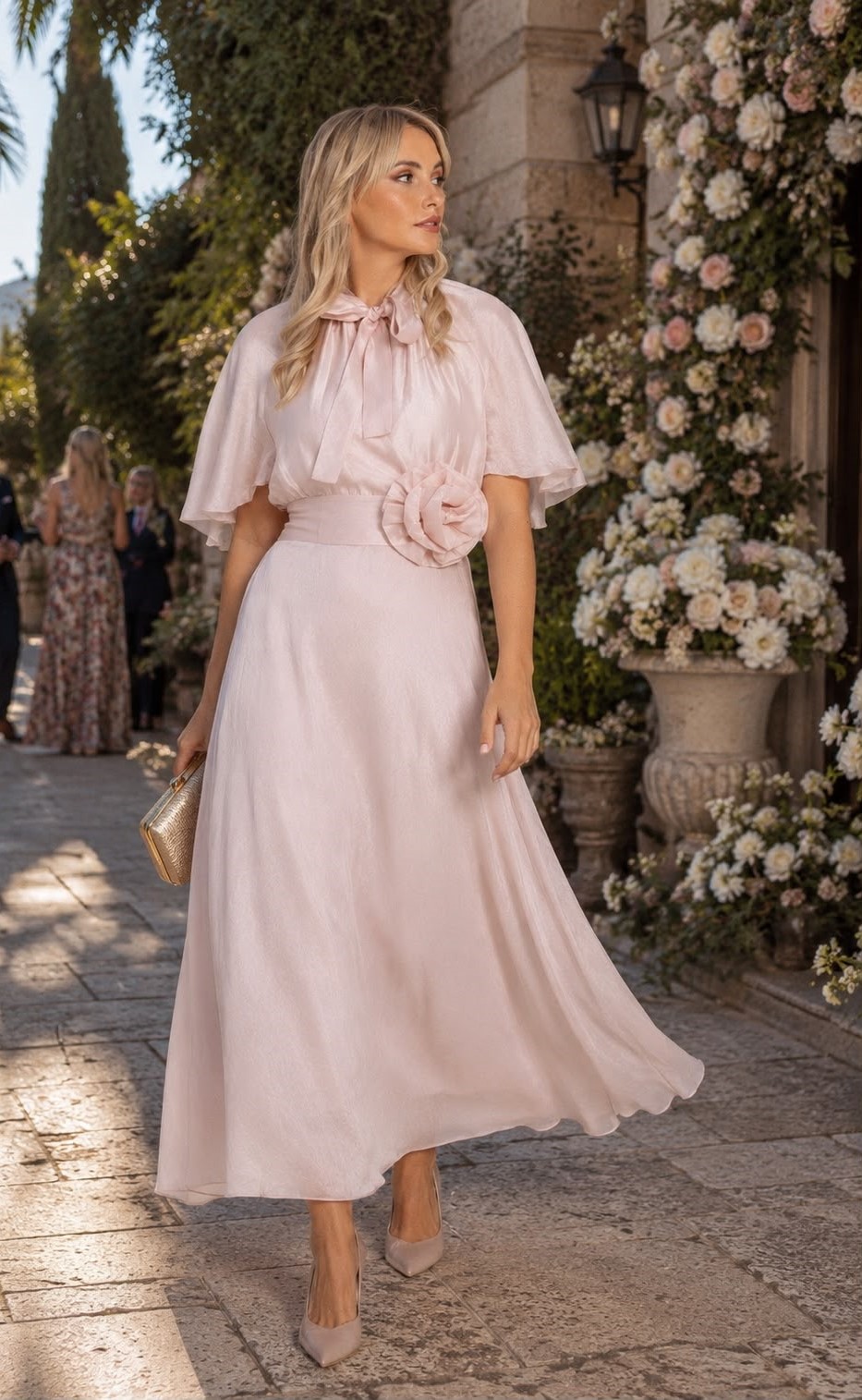 Vestido Liocel C/ Laçada / Pregadeira Flor