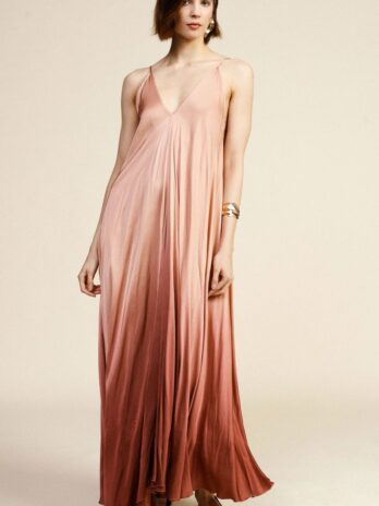 Vestido Longo C/ Alças Decote V Degradê