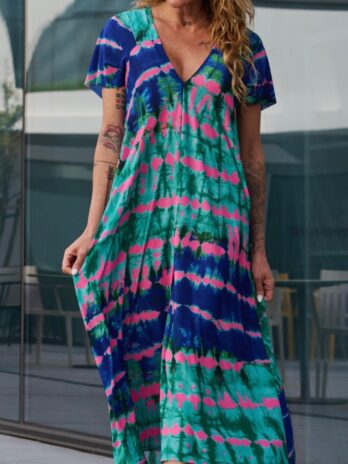 Vestido Licra Fria Alça Leque