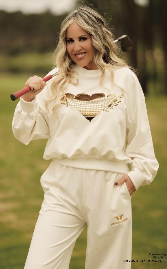 Camisola Pure Fénix Asas/Coração Lantejoulas