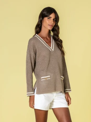 Camisola Perfurada C/ Brilho