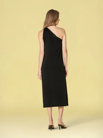 Vestido Comprido Riscas 1 Ombro