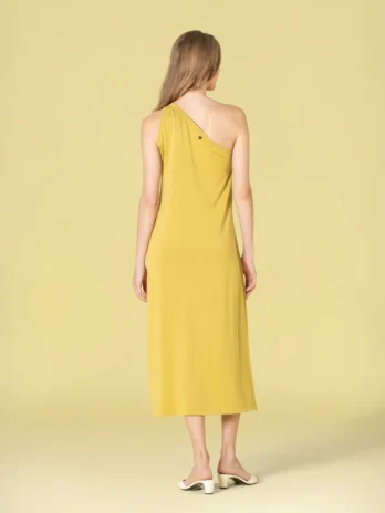Vestido Comprido Riscas 1 Ombro