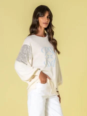 Camisola C/ Lantejoulas Manga