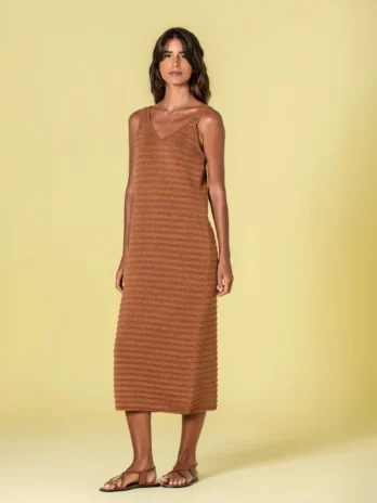 Vestido Lurex Detalhe Fivela