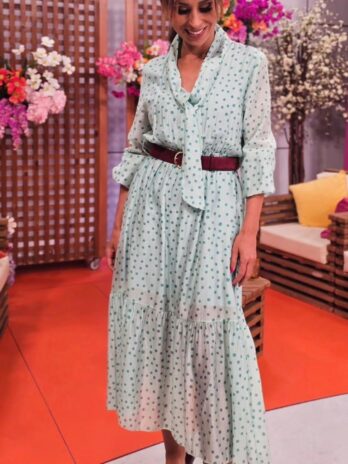 Vestido Bolinhas C/ Laçada