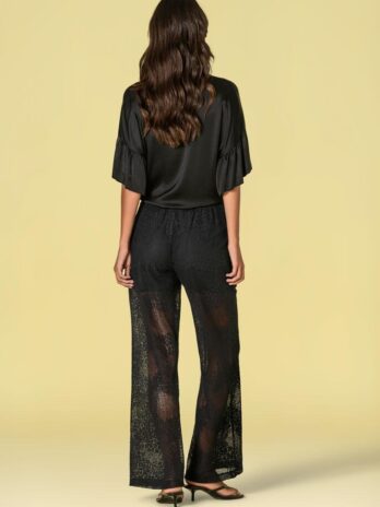 Pantalona Perfurada Elástico Cintura