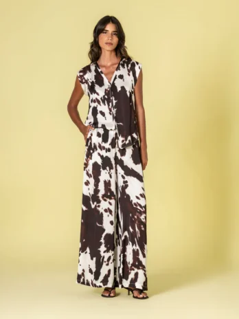 Blusa C/ Botões Animal Print