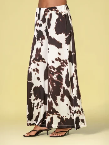 Calças Largas Animal Print