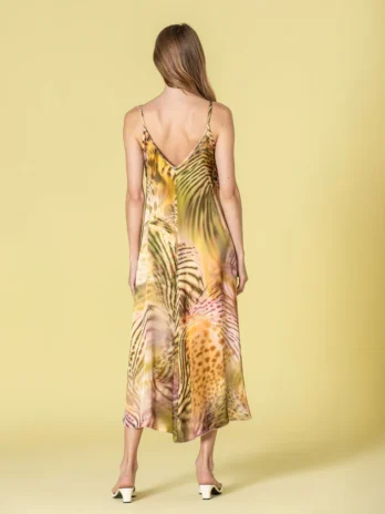 Vestido C/ Estampado Tropical