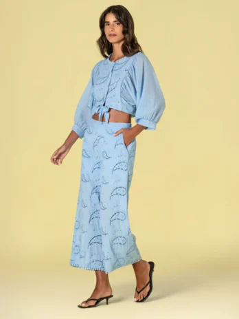 Blusa Bordado Inglês C/ Botões