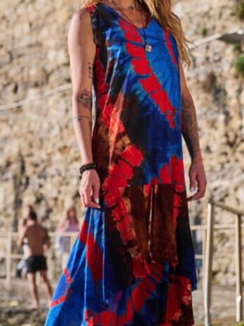 Vestido Licra Fria C/ Abertura Folho