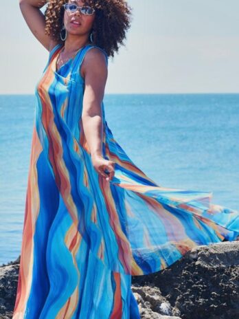 Vestido Licra Premium C/ Tule Laterais