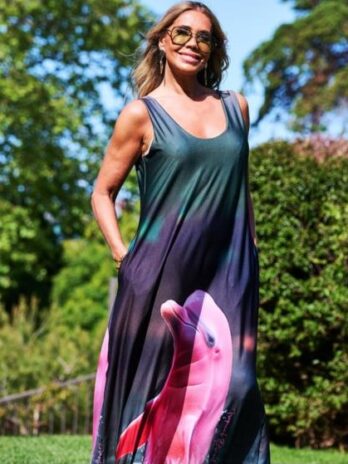Vestido Licra Premium Oversize Alça Larga