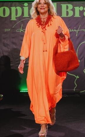 Vestido Kaftan Licra Fria C/ Atilho